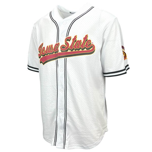 Pro Standard Iowa State White Mesh Baseball Shirt